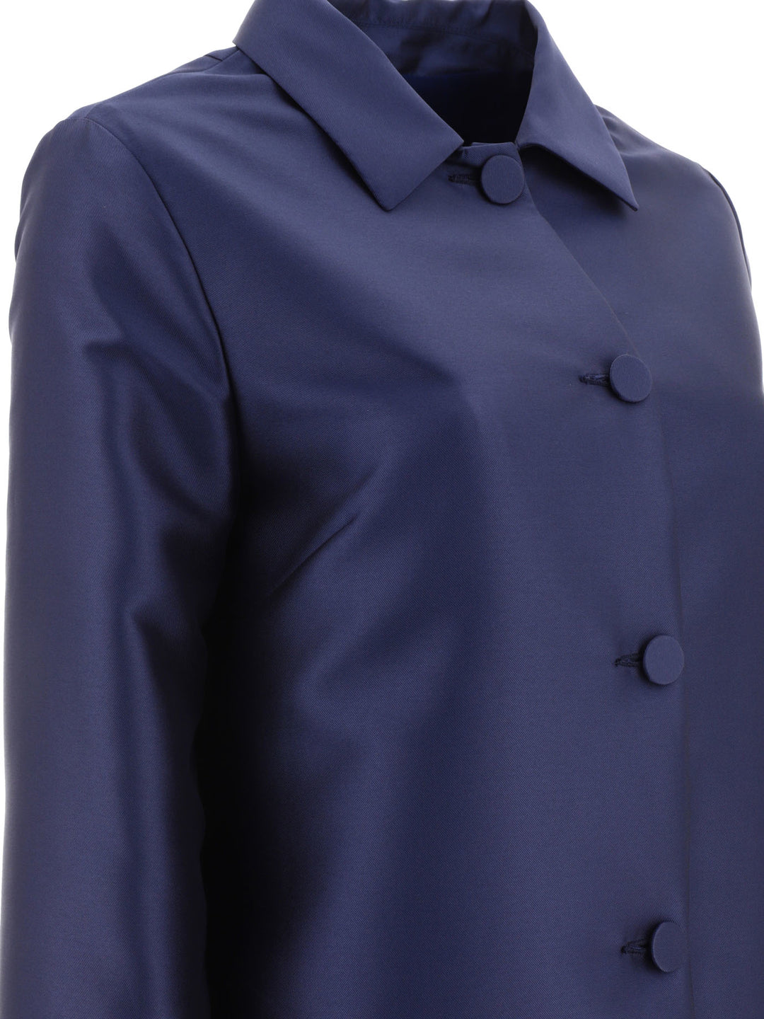 Lighweight Single-Breasted Coat Coats Blu