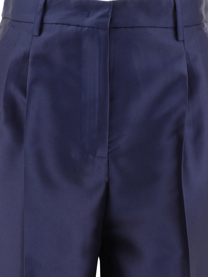 Pleated Trousers Blu