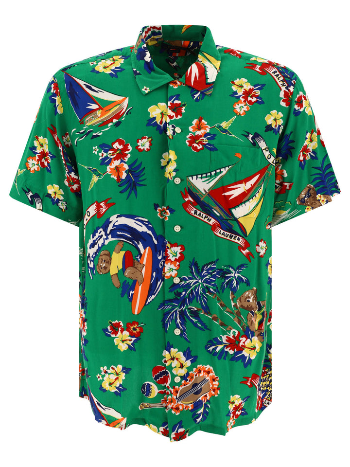 Surfing Bear Shirts Verde