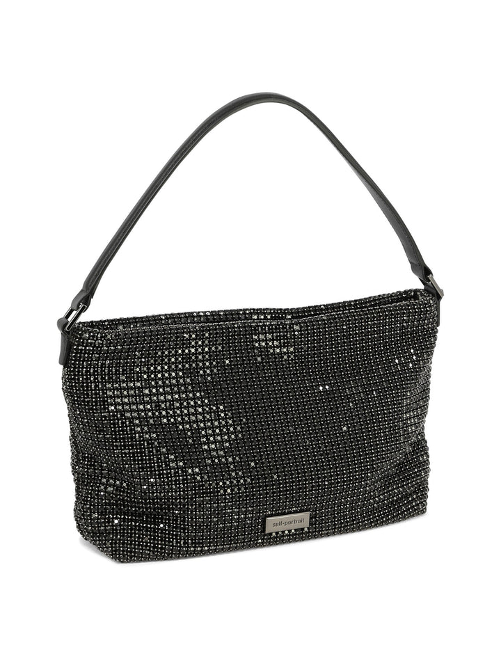 Diamantè Medium Hobo Borse A Spalla Nero