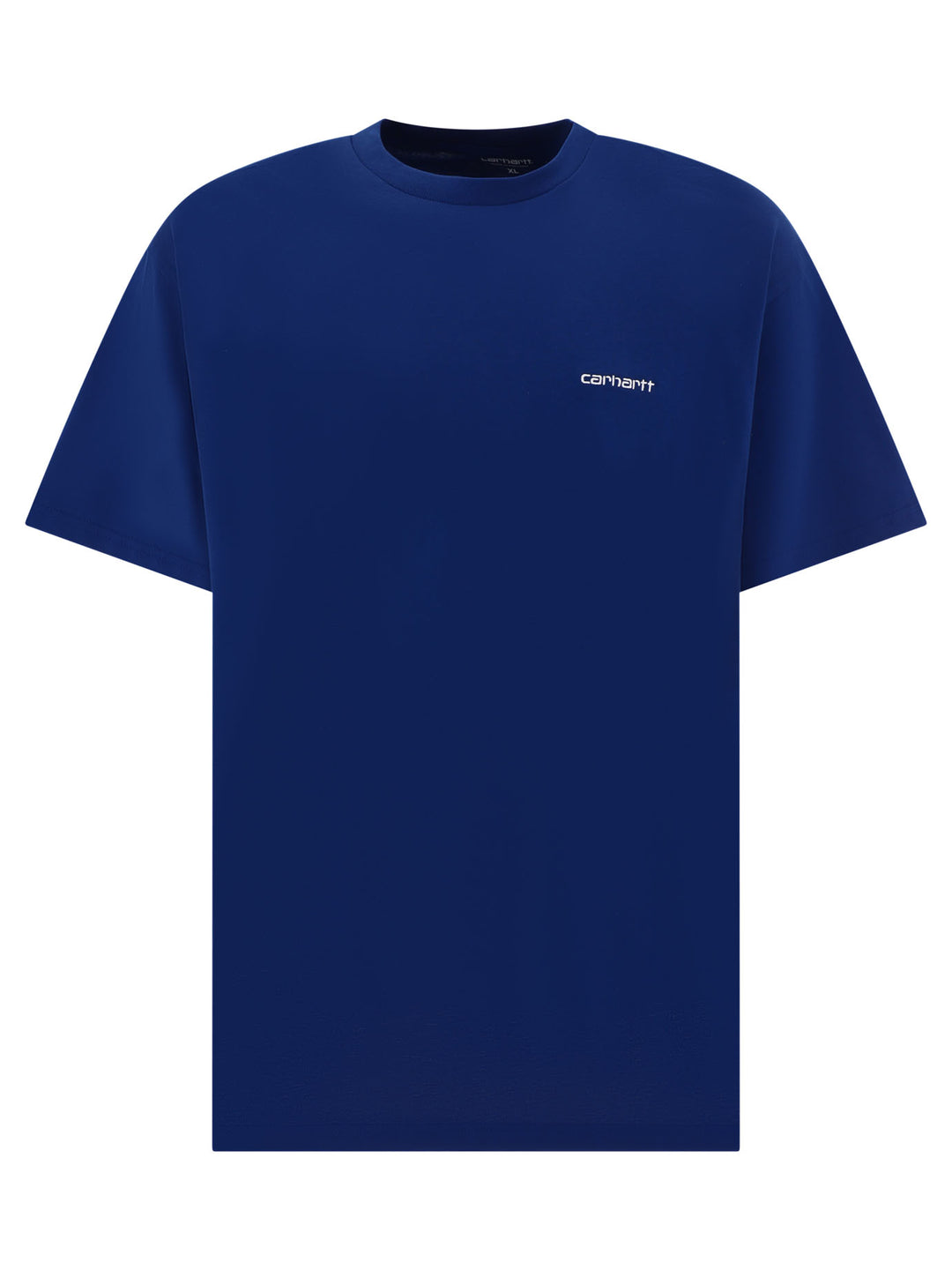 Script Embroidery T-Shirts Blu