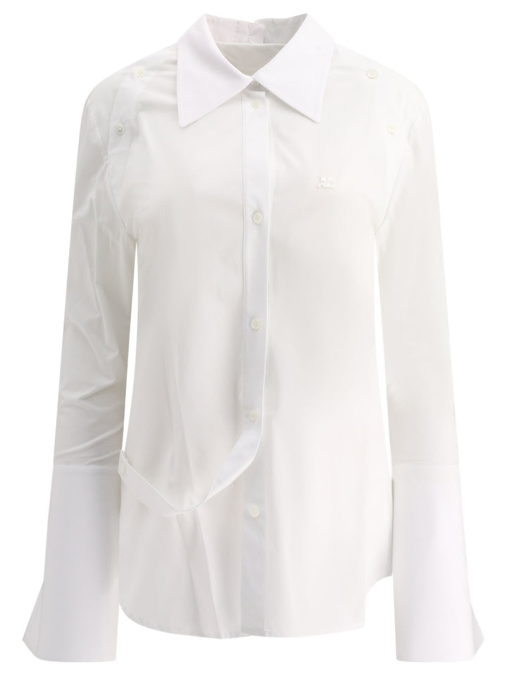 Modular Poplin Shirts Bianco