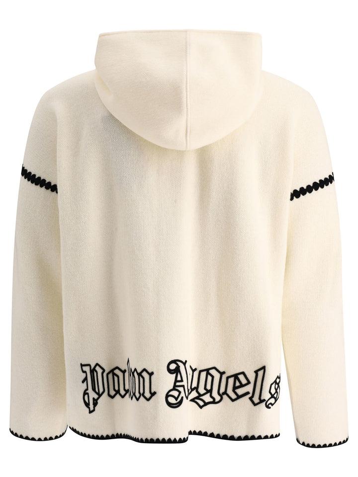 Monogram Zipped Knitwear Bianco