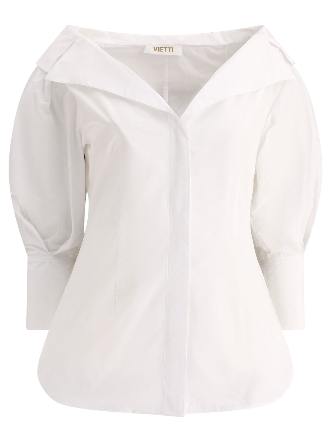 Shirt With Open Collar Shirts Bianco