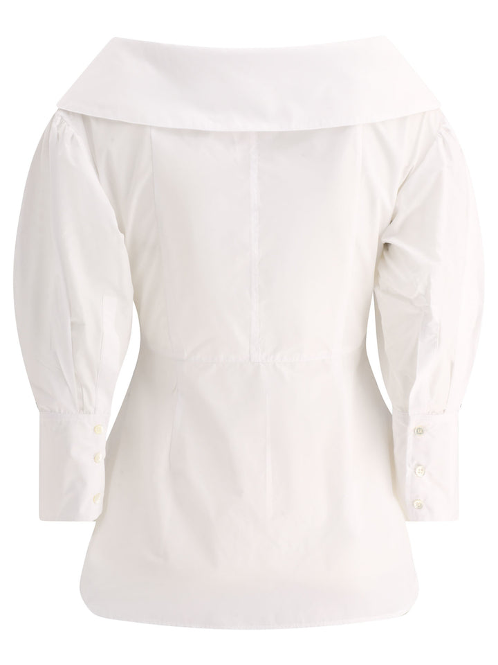 Shirt With Open Collar Shirts Bianco