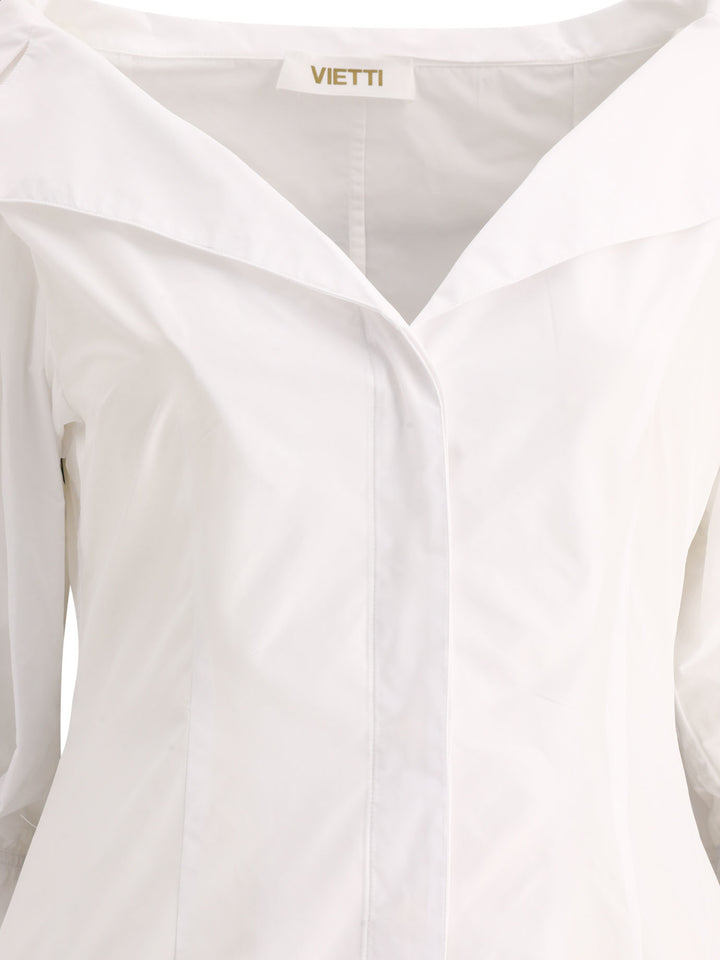 Shirt With Open Collar Shirts Bianco