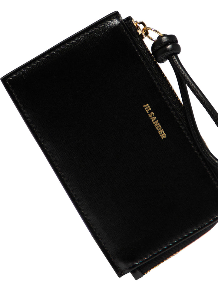 Envelope Coin Purse With Embossed Jil Sander Logo Wallets & Card Holders Nero