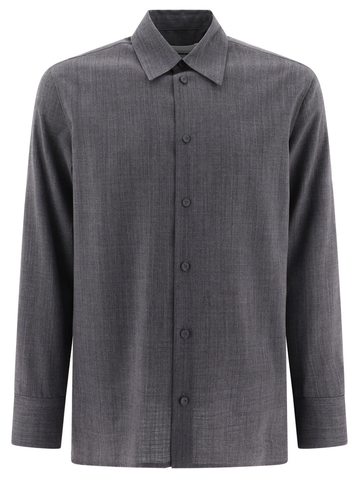 Wool Shirt Shirts Grey