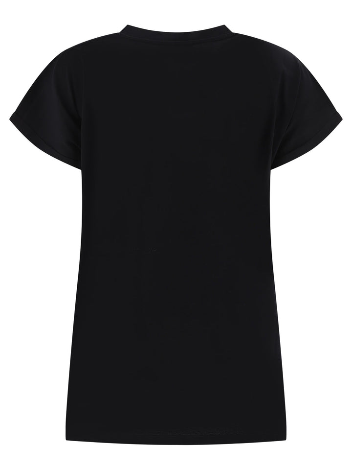 T-Shirt With Flock Detail T-Shirts Nero