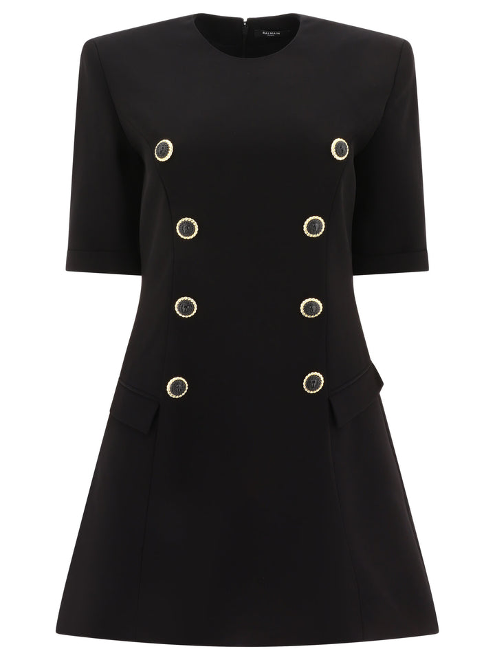 8-Button Crepe Dress Abiti Nero