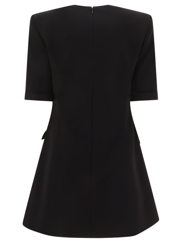 8-Button Crepe Dress Abiti Nero