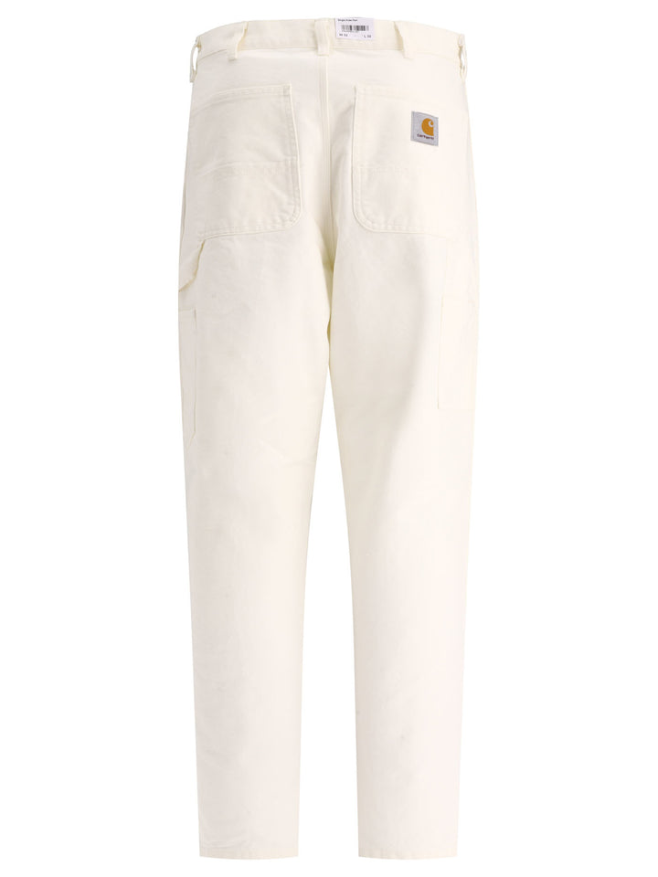 Single Knee Trousers Bianco