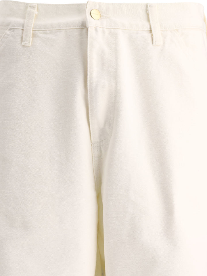 Single Knee Trousers Bianco