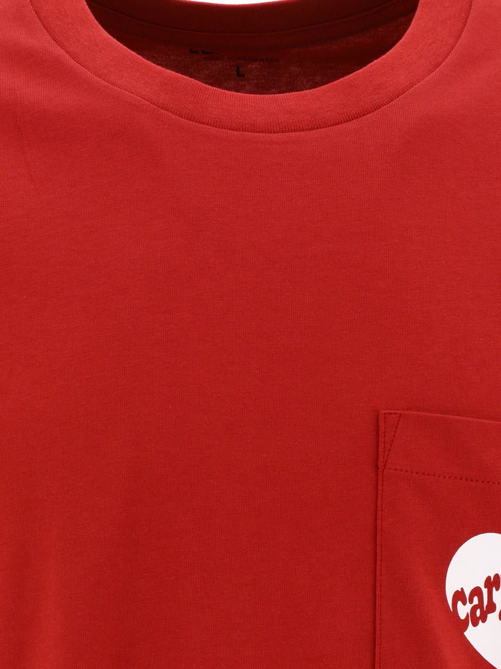 Amour Pocket T-Shirts Rosso