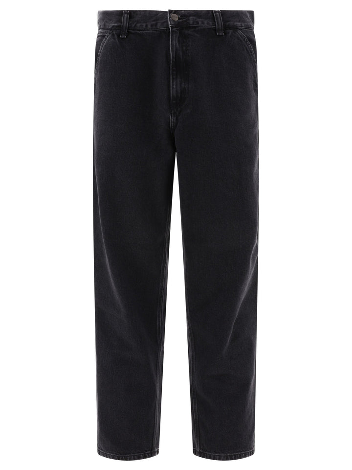 Single Knee Trousers Nero