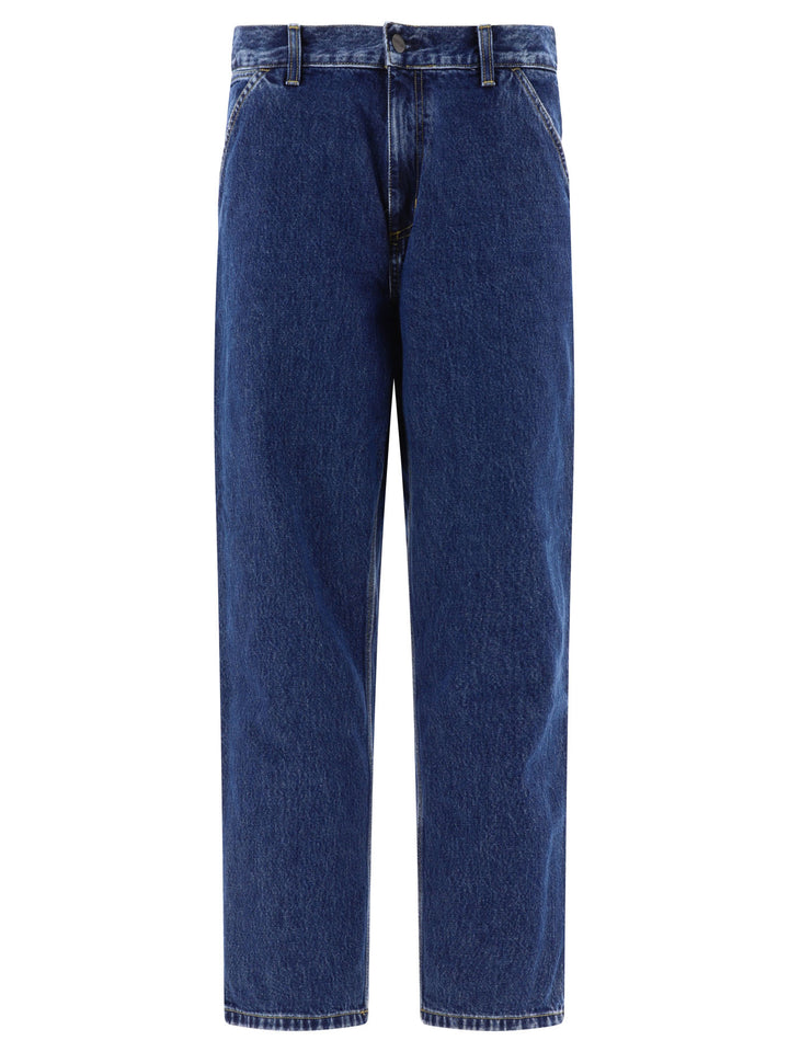 Single Knee Trousers Blu