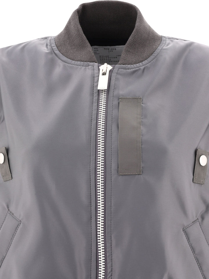 Nylon Twill Vest Jacket Giacche Grey