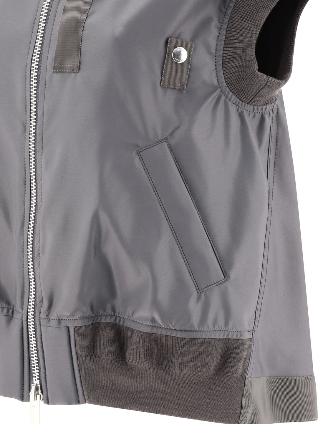 Nylon Twill Vest Jacket Giacche Grey