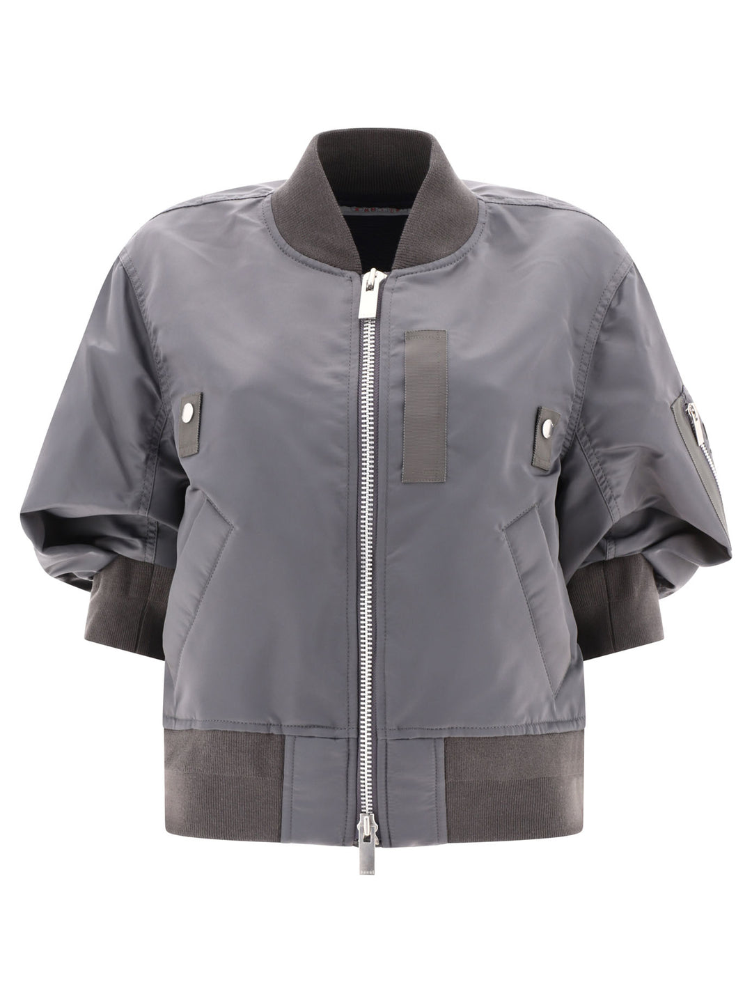 Nylon Twill Bomber Jacket Giacche Grey