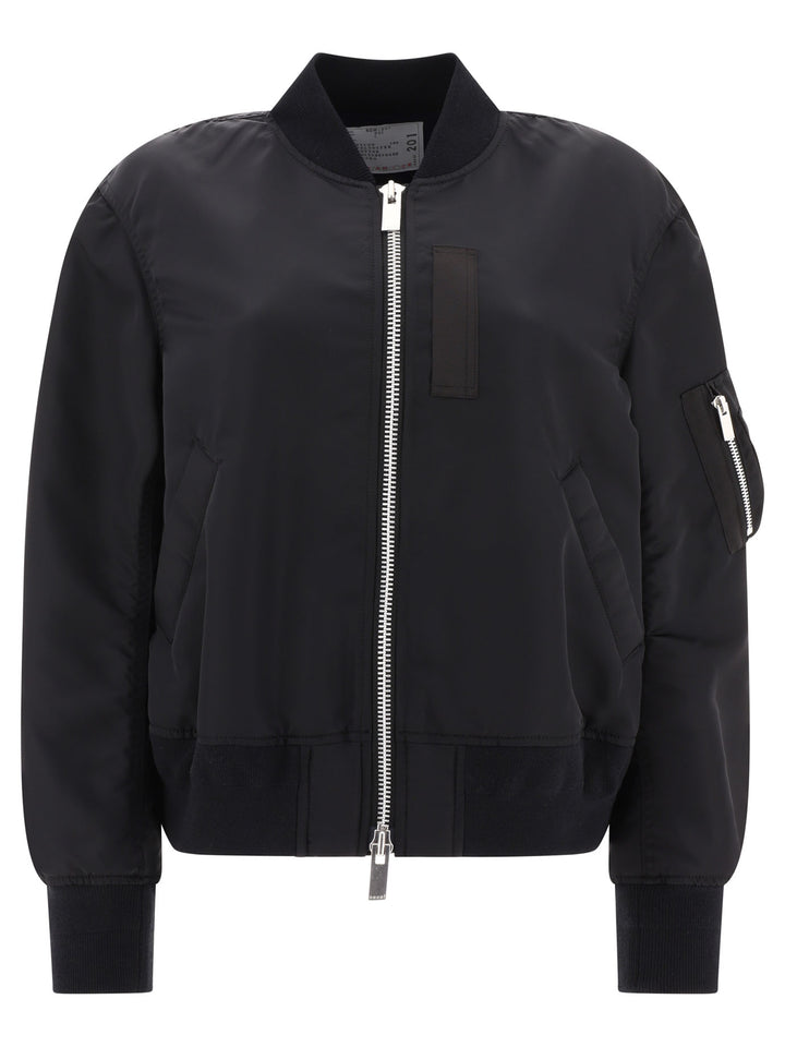 Nylon Twill Bomber Jacket Giacche Nero