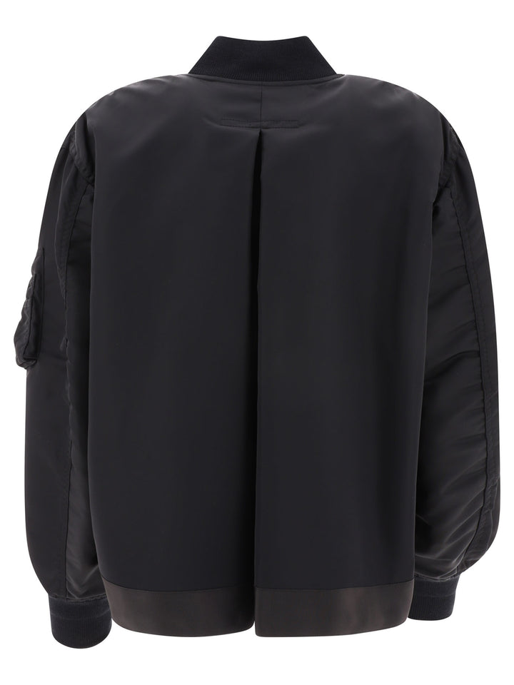 Nylon Twill Bomber Jacket Giacche Nero