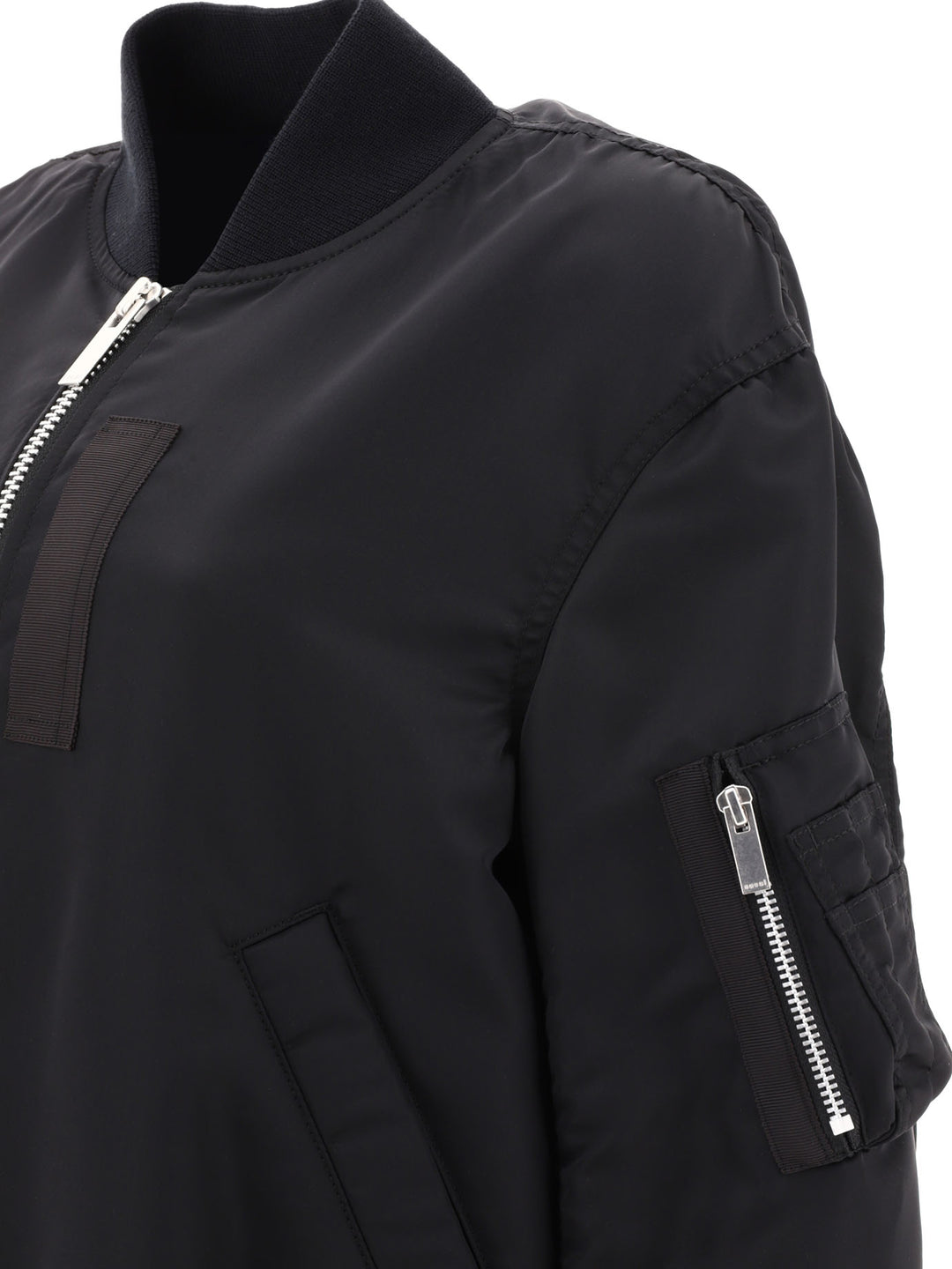 Nylon Twill Bomber Jacket Giacche Nero