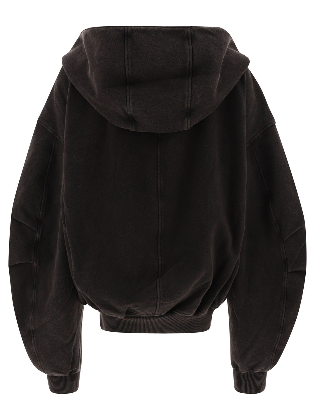 Zippered Hoodie With Logo Sweatshirts Nero