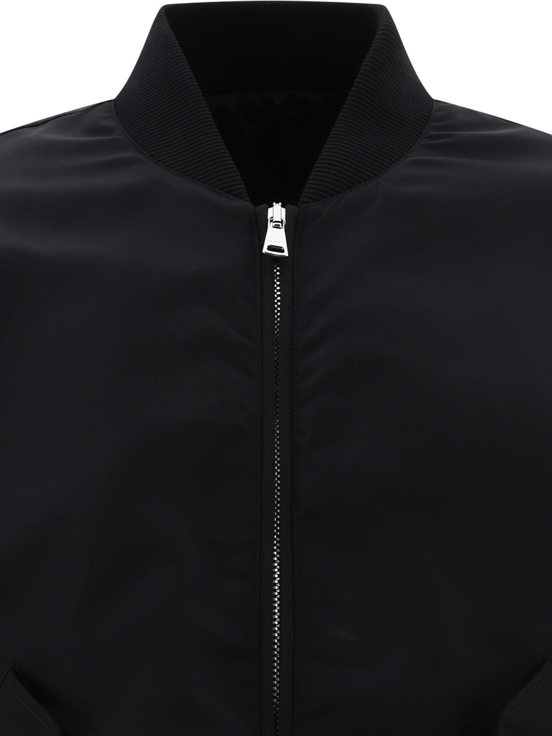 Bomber Jacket With Balmain Signature Embroidery On The Back Giacche Nero