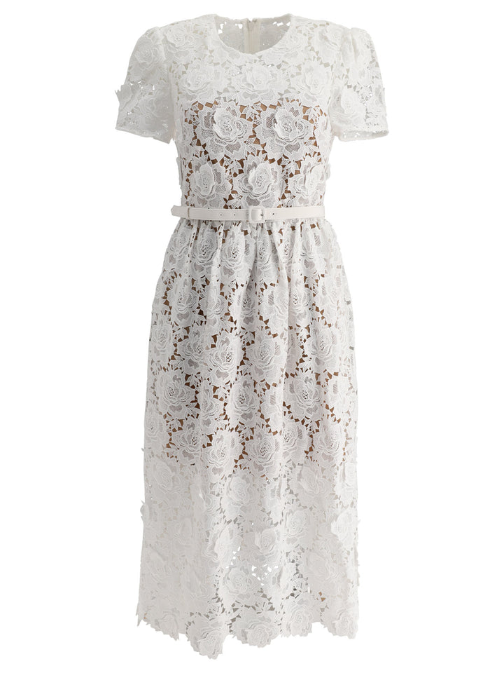 Floral Lace Dress Abiti Bianco