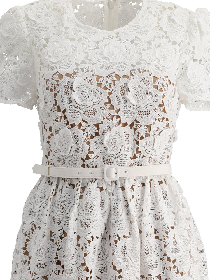 Floral Lace Dress Abiti Bianco