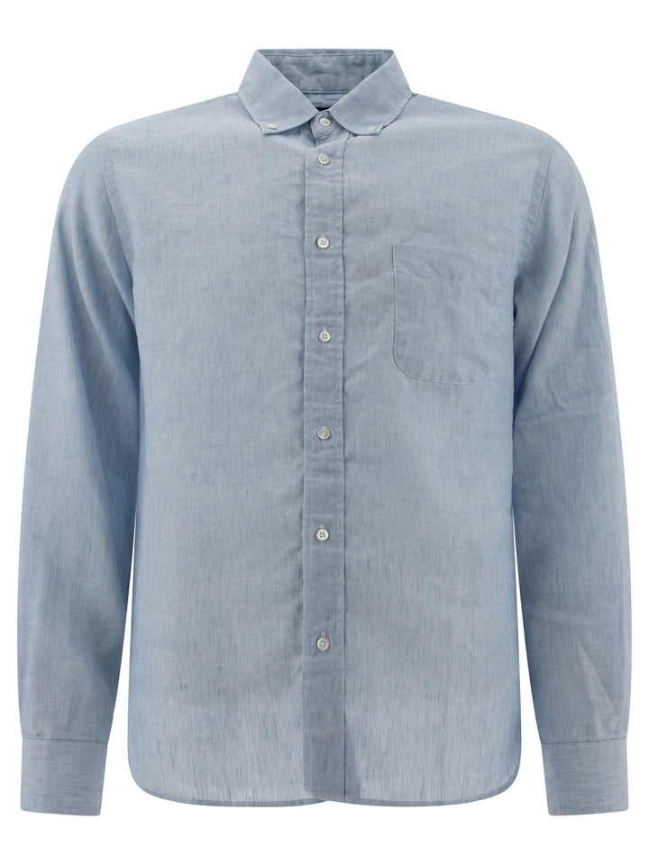 Linen Shirt With Chest Pocket Shirts Celeste