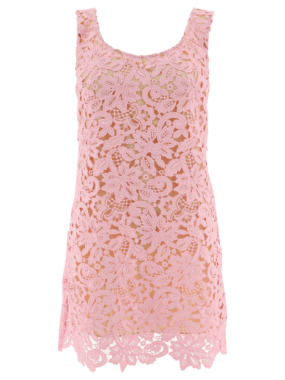 Floral Lace Dress Abiti Rosa