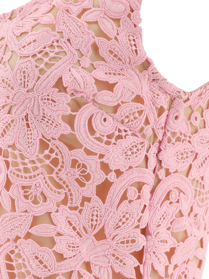 Floral Lace Dress Abiti Rosa