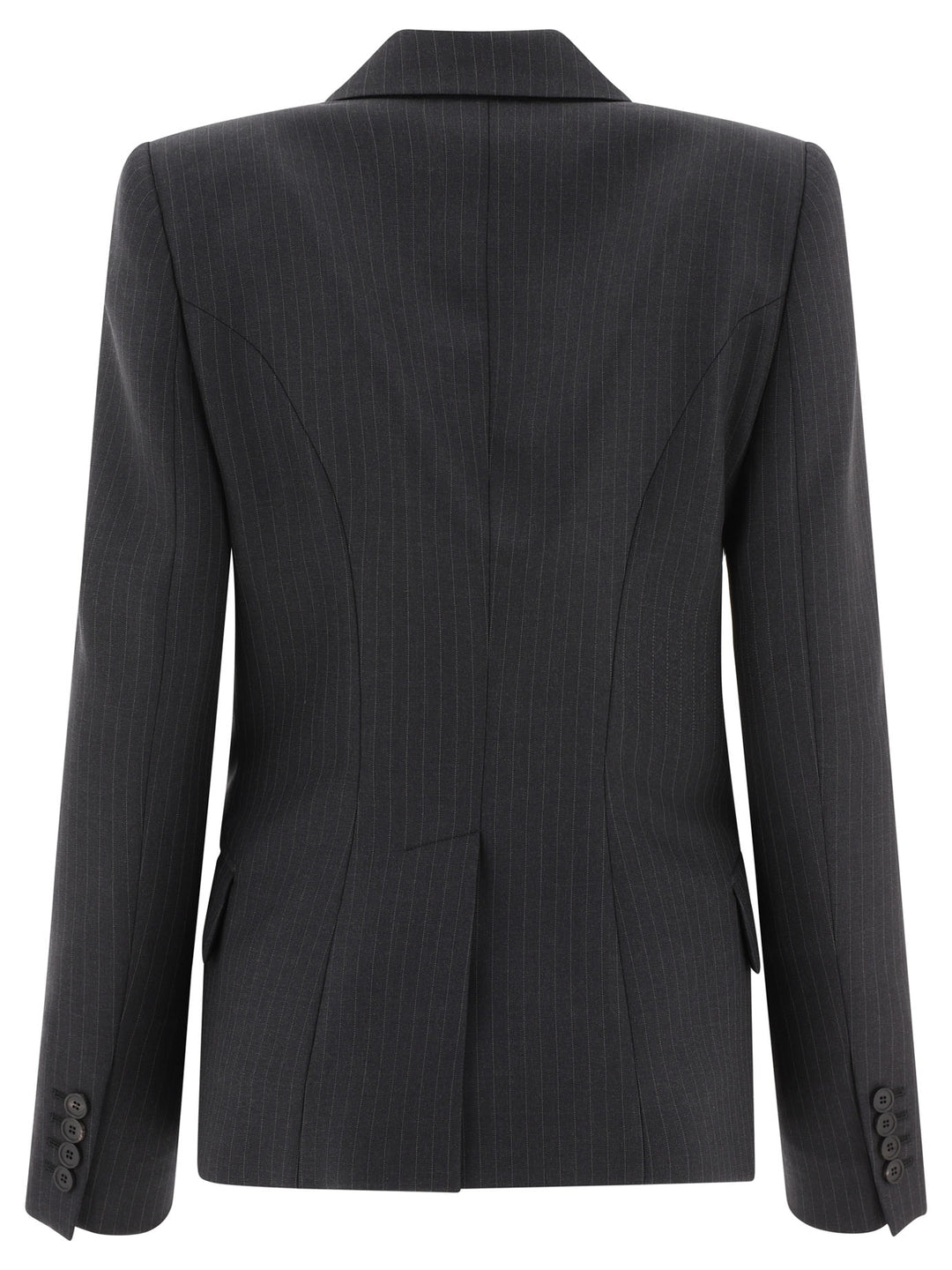 Pinstriped Single-Breasted Blazer Giacche Grey