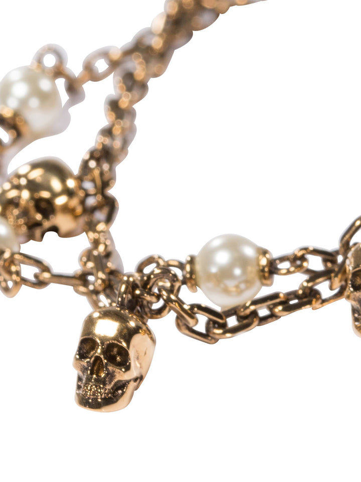 Skull Pearl Jewels Oro