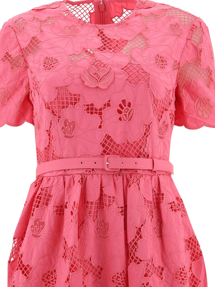 Lace Midi Dress Abiti Rosa