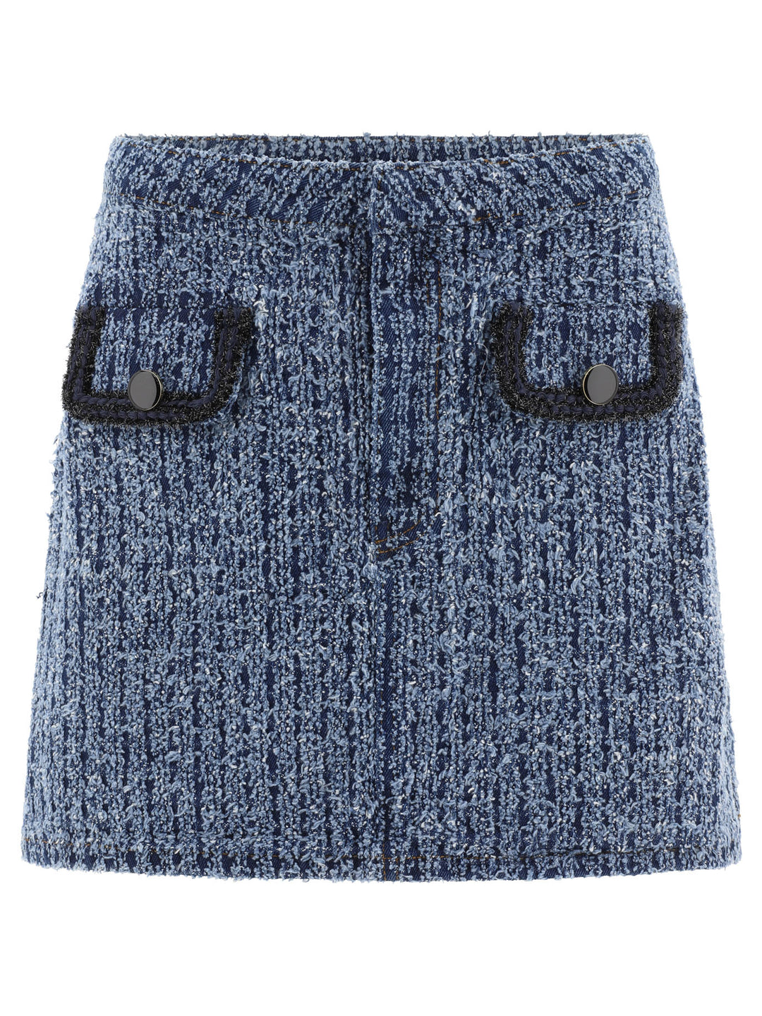 Textured Denim Skirt Gonne Blu