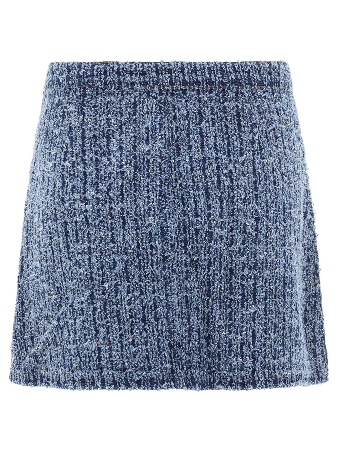 Textured Denim Skirt Gonne Blu