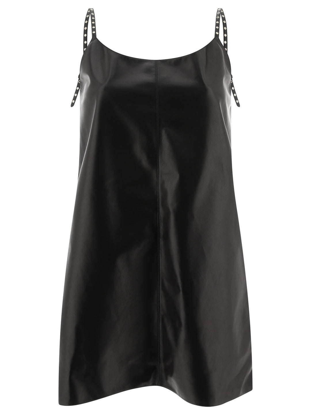 A-Line Leather Dress Abiti Nero