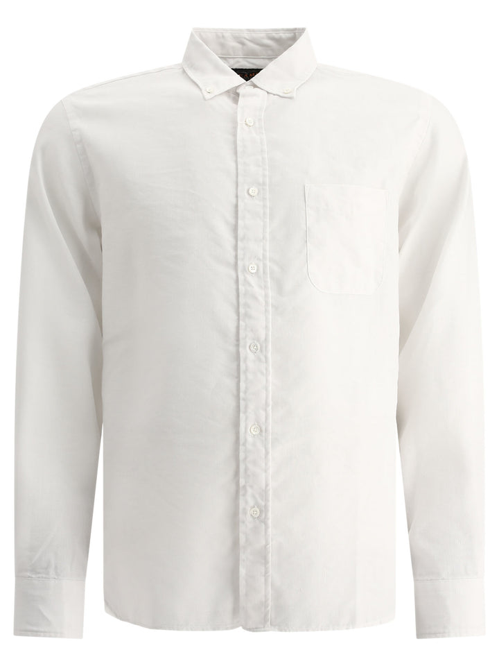 Linen Shirt With Chest Pocket Shirts Bianco