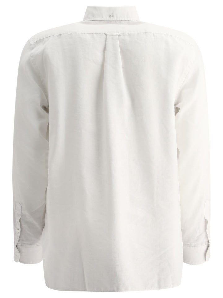 Linen Shirt With Chest Pocket Shirts Bianco