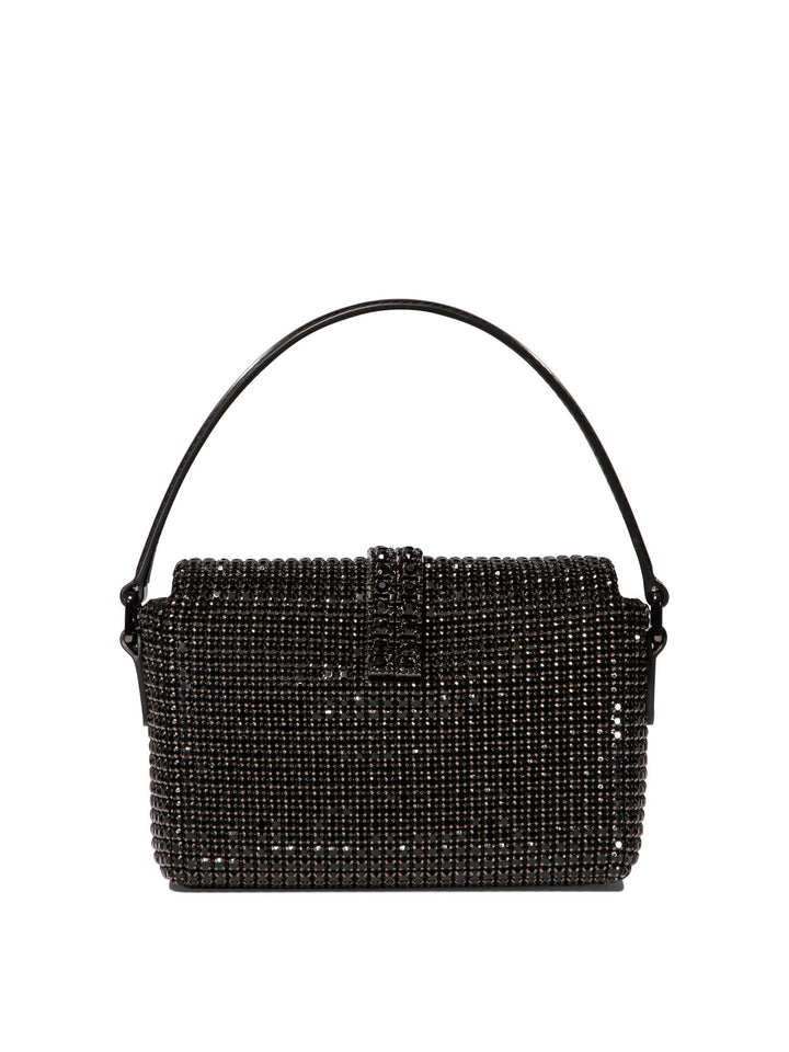 Shoulder Bag With Rhinestones Borse A Spalla Nero