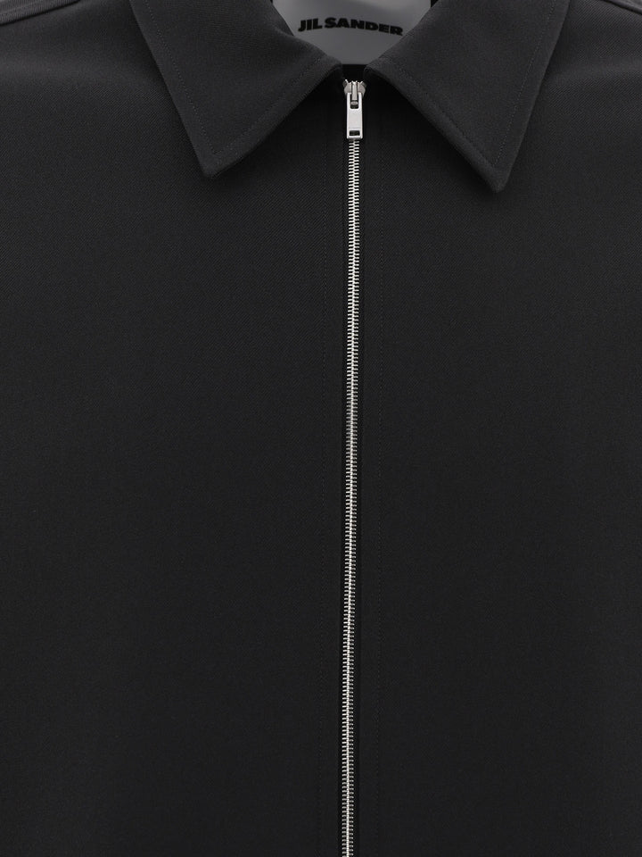 Shirt In Polyester Gabardine Shirts Nero