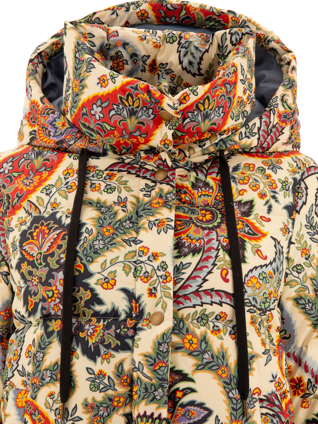 Paisley-Print Down Jacket Giacche Beige