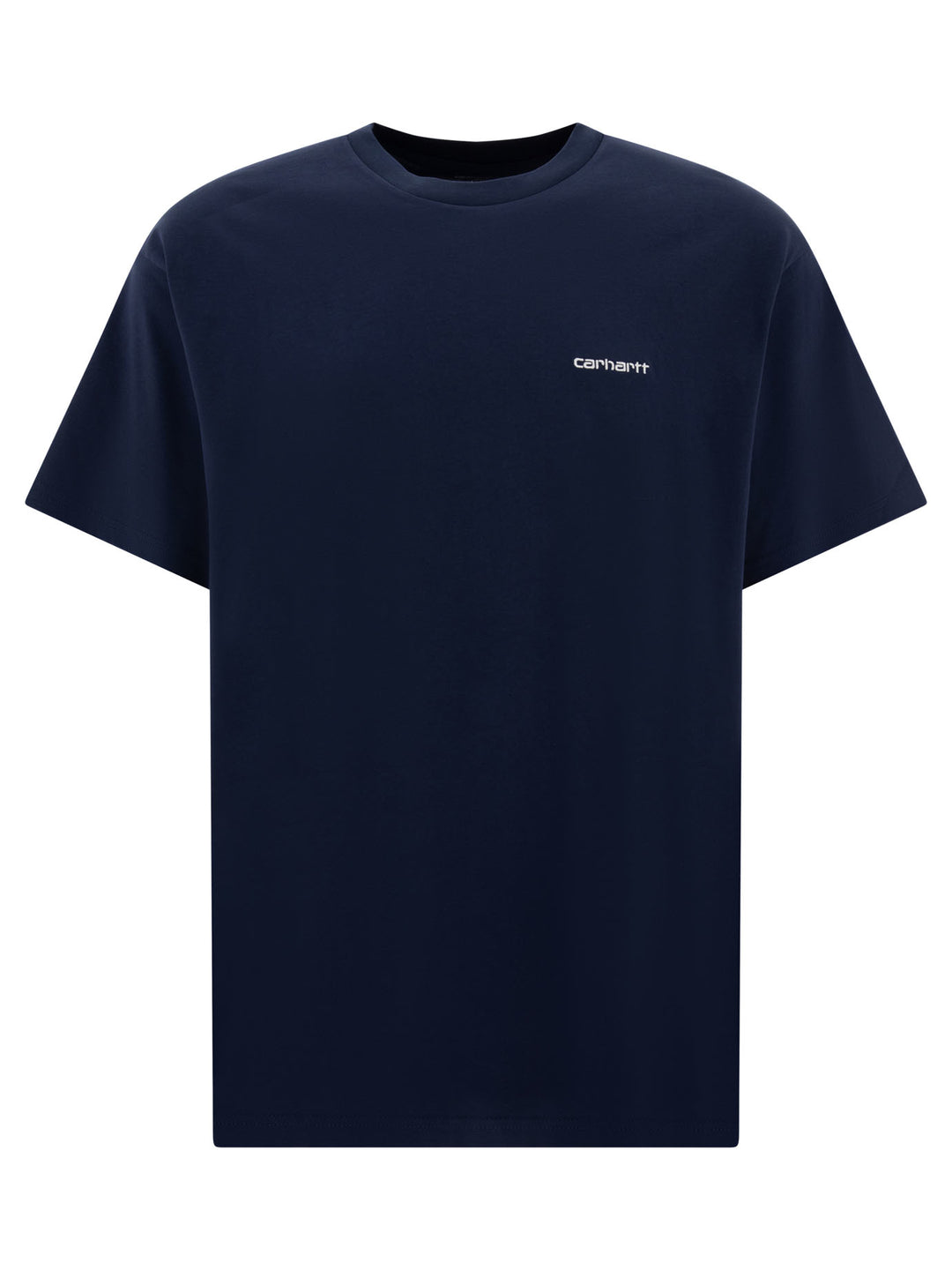 Script Embroidery T-Shirts Blu