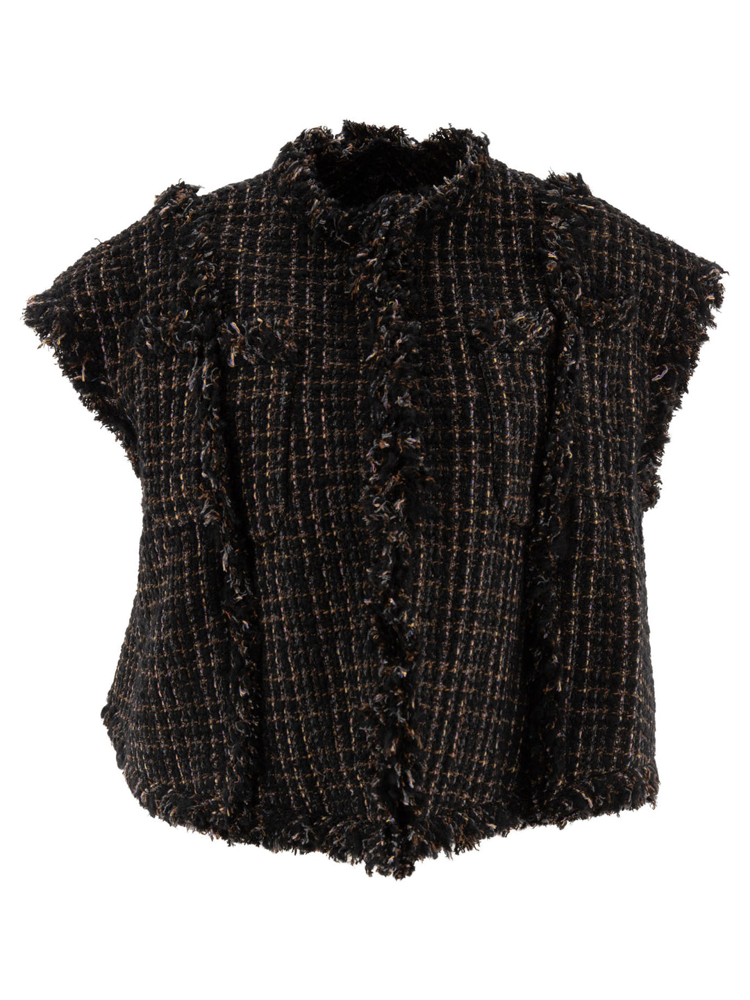 Tweed Vest Knitwear Nero