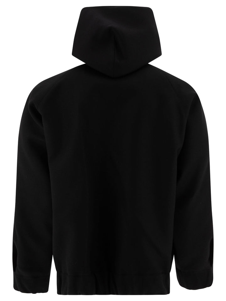 Hoodie-Style Bomber Jacket Giacche Nero