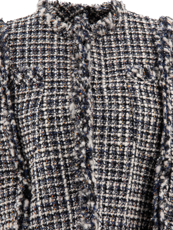 Tweed Vest Knitwear Bianco