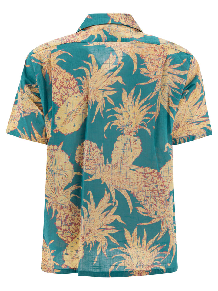 Sun Surf Island Pineapple Shirts Blu