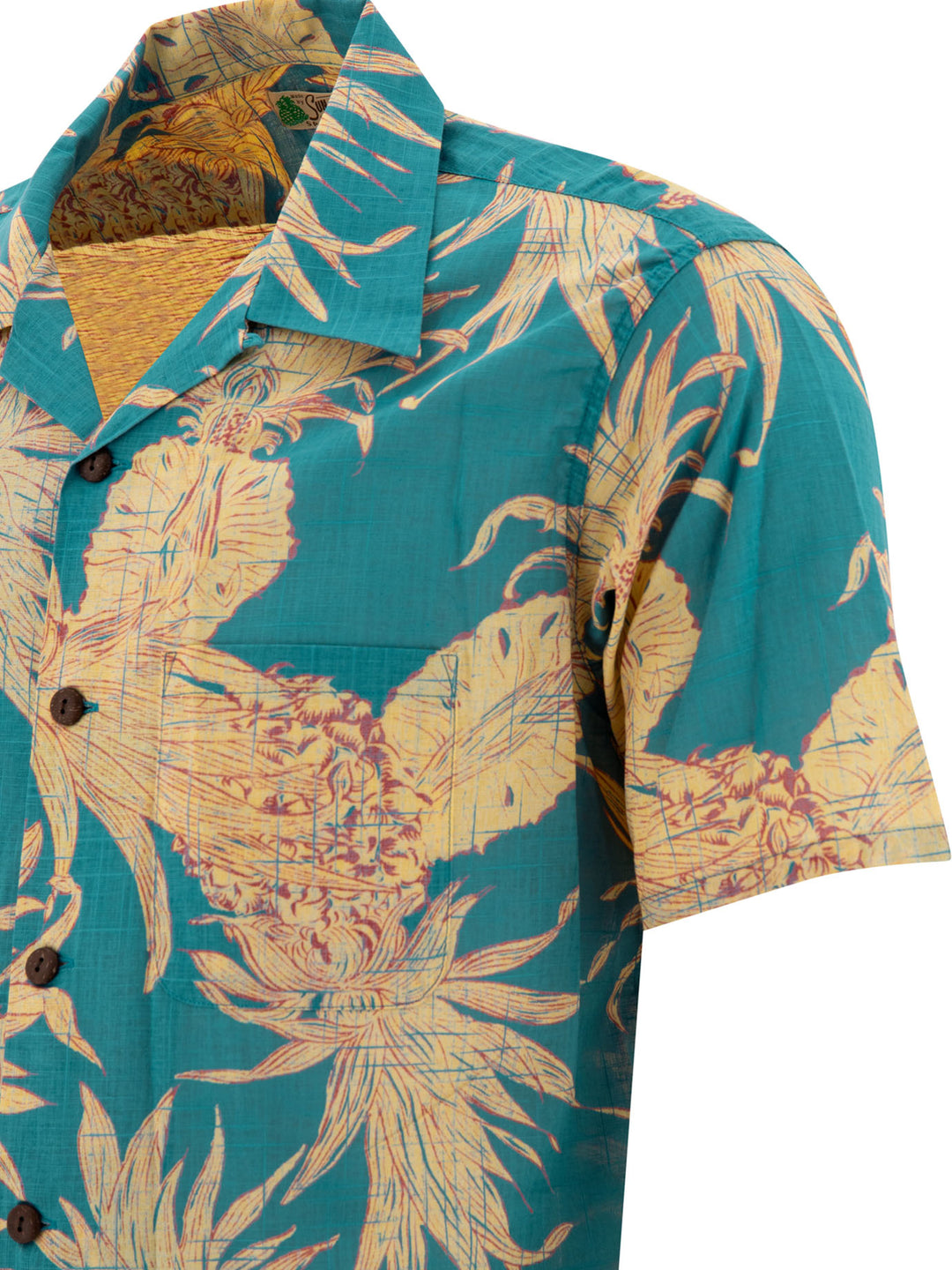 Sun Surf Island Pineapple Shirts Blu